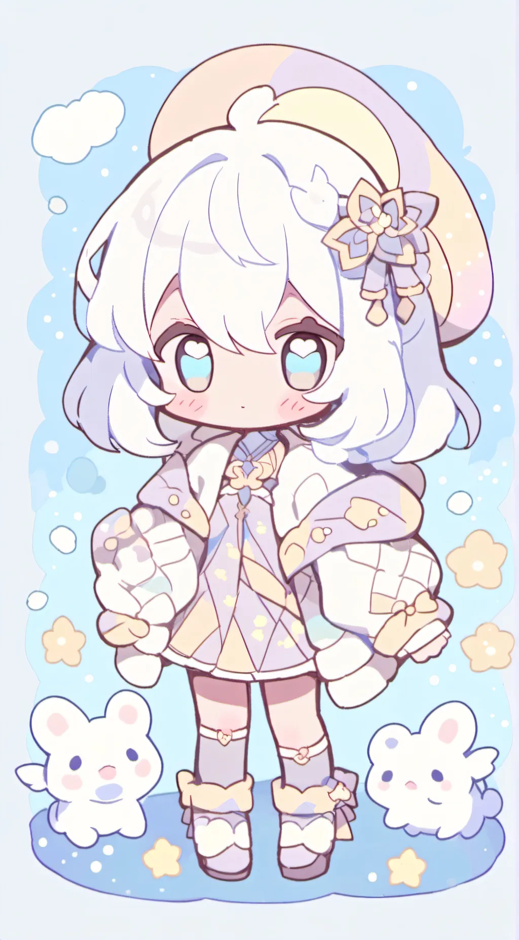 ai character: glue stick sister  background