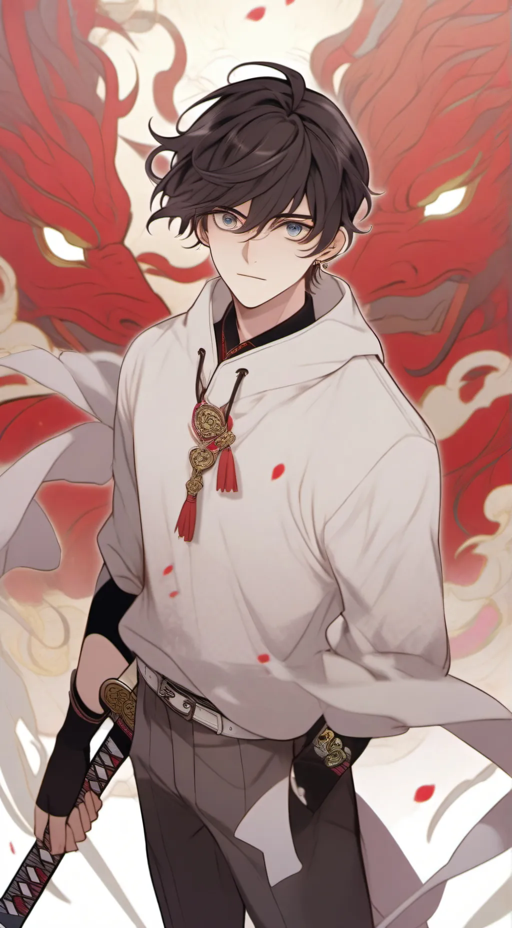 ai character: silver (in prime) background