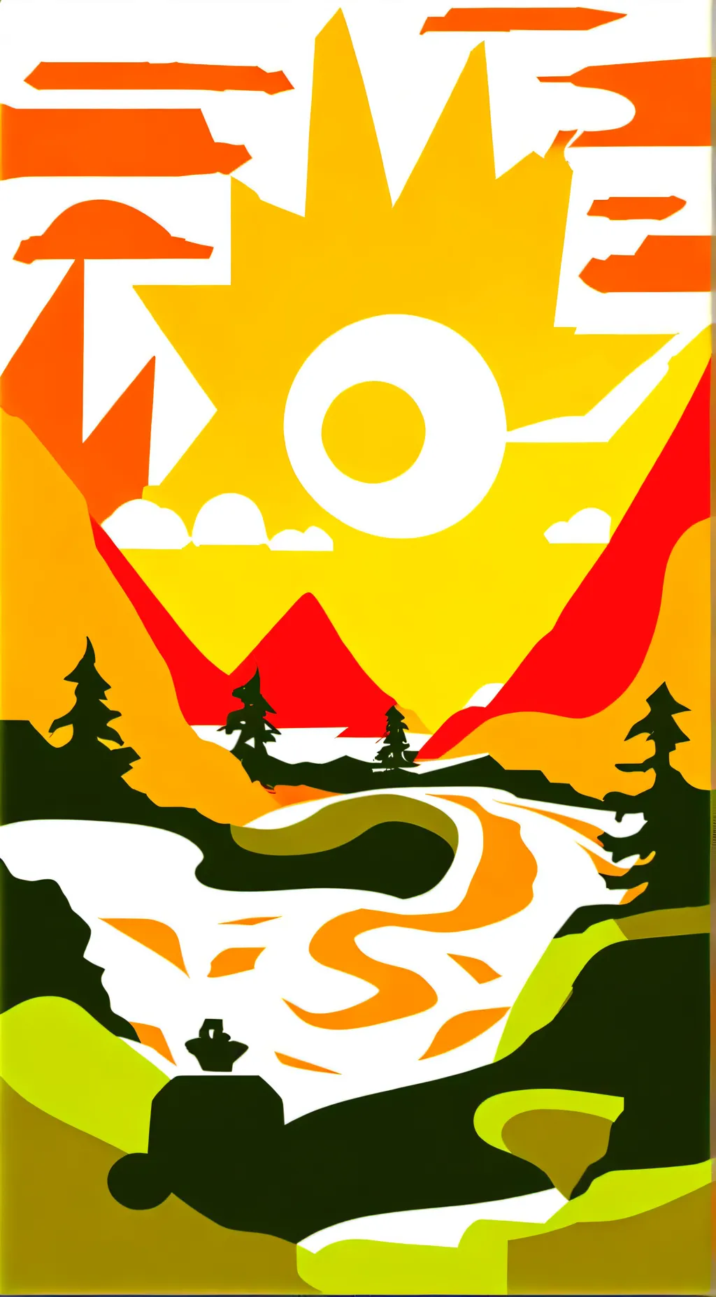 ai character: sprunked background