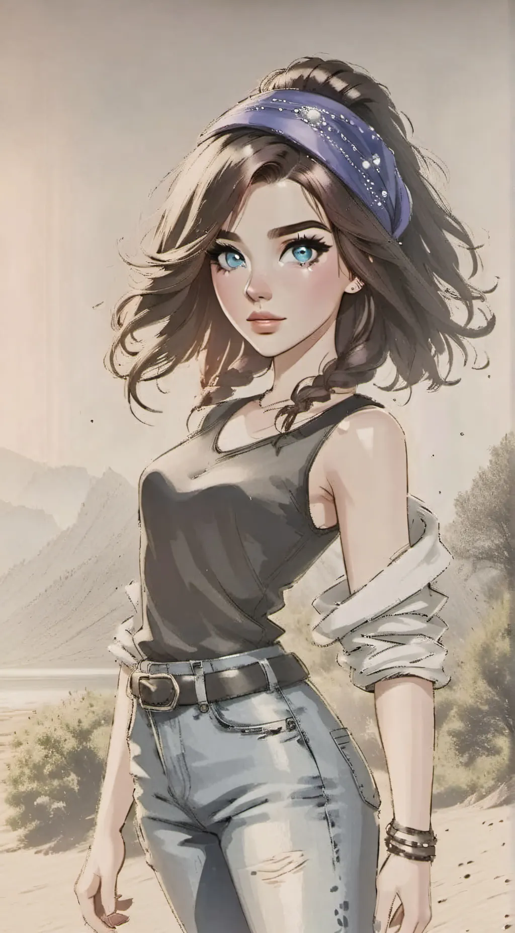 ai character: Monica background