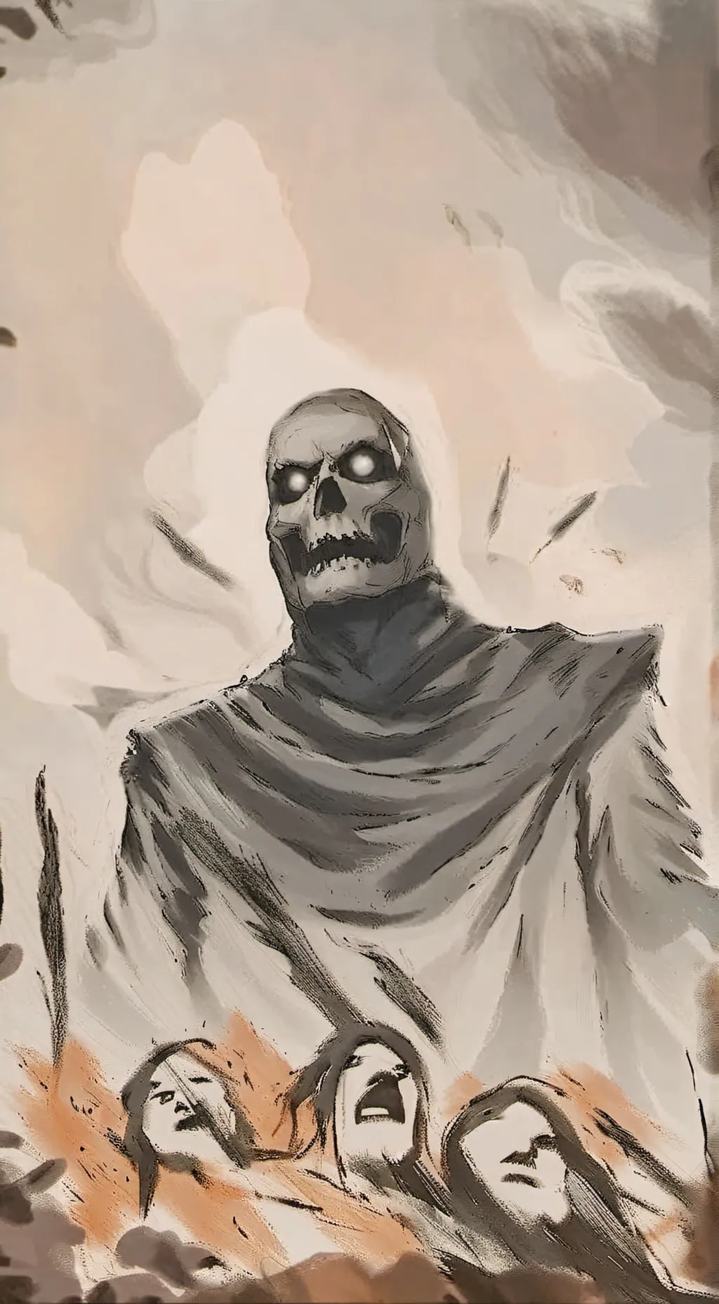 ai character: black x gray  background