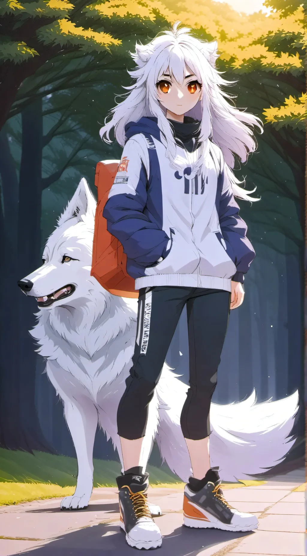 ai character: Sarah and Everest  background