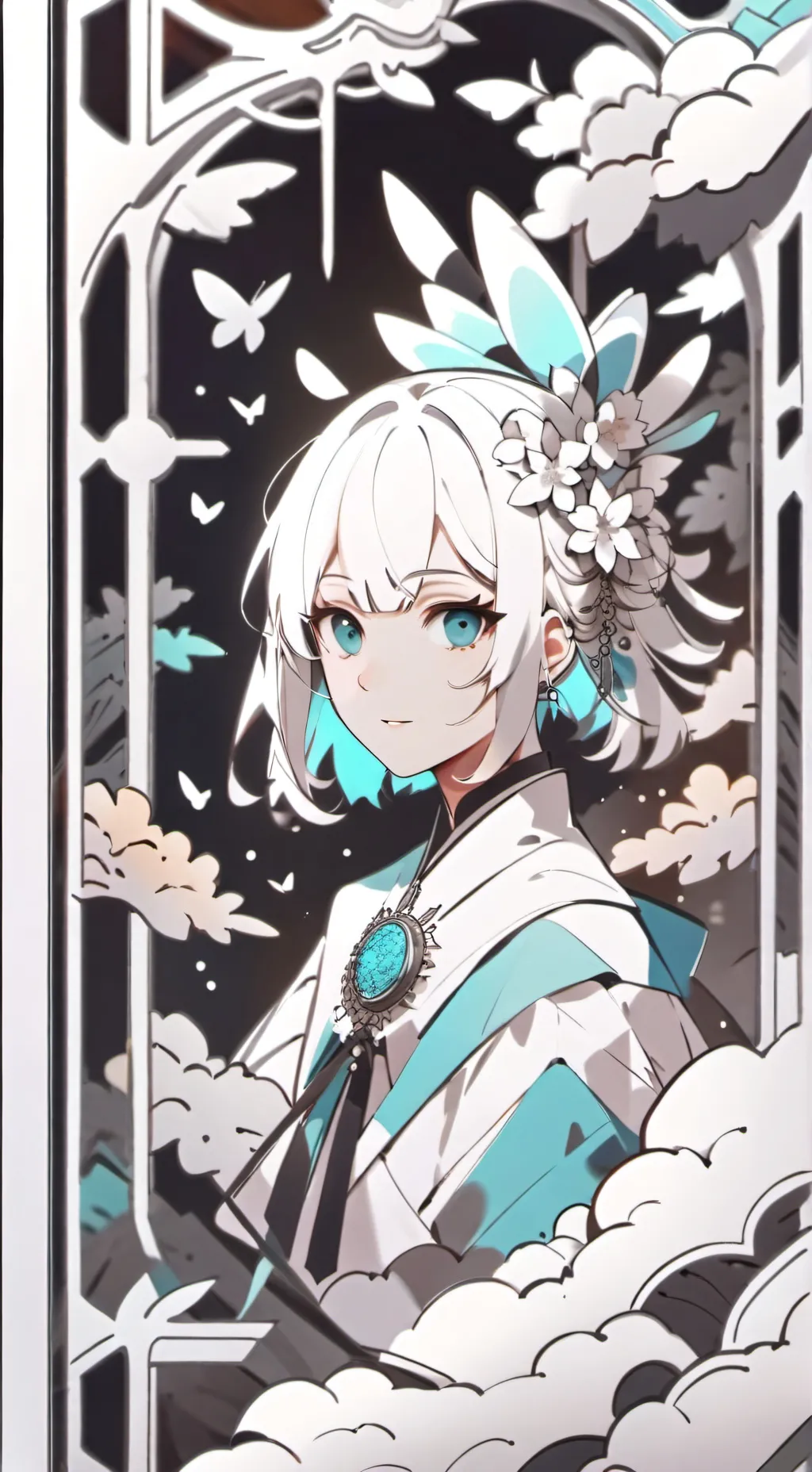 ai character: marshmallow background