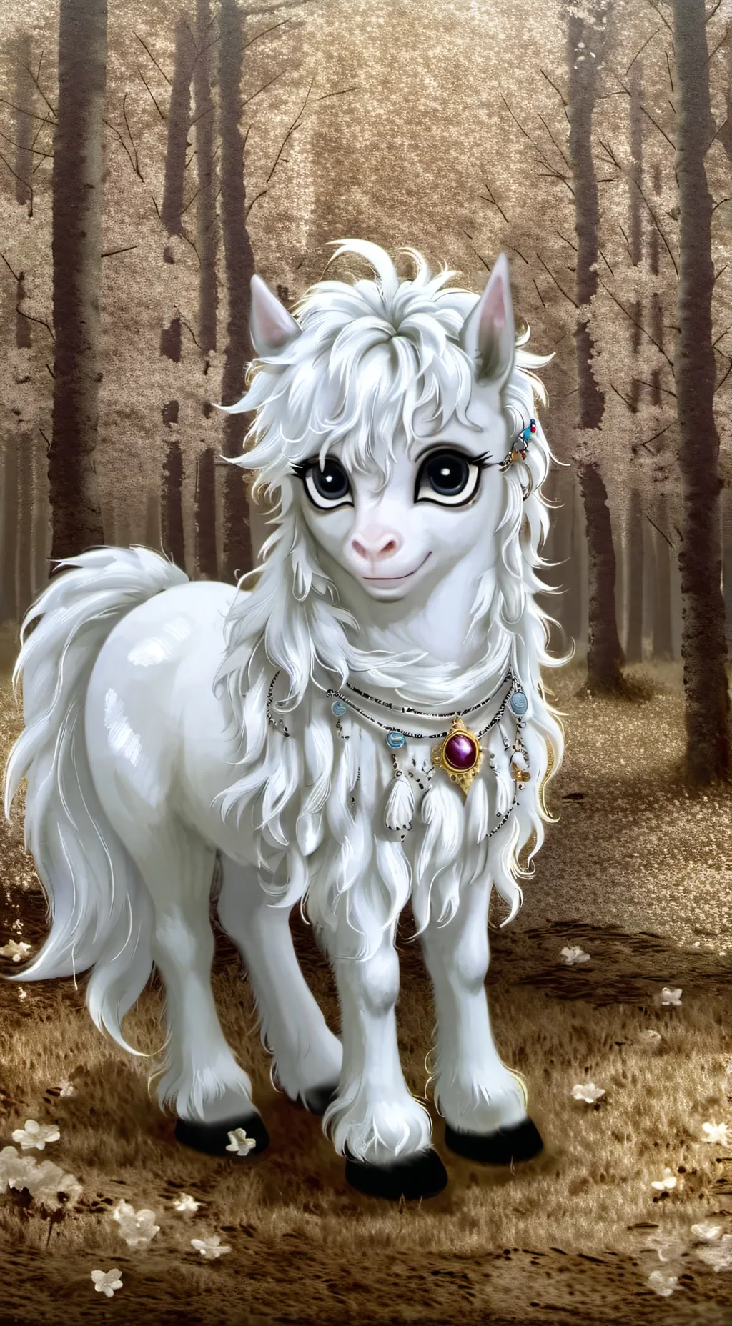 ai character: Snowfall ❄ background