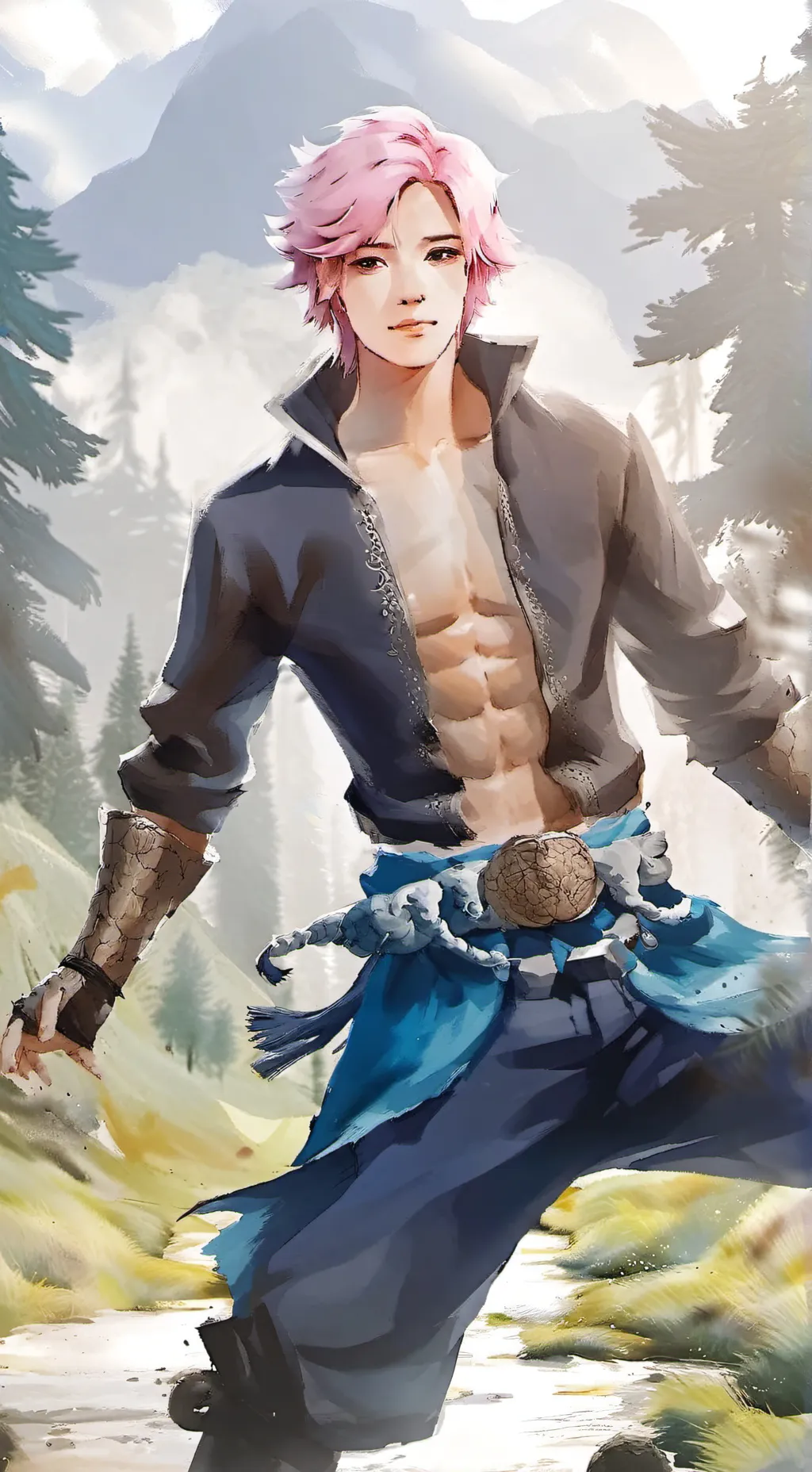 ai character: MHA x AKAZA😀 background