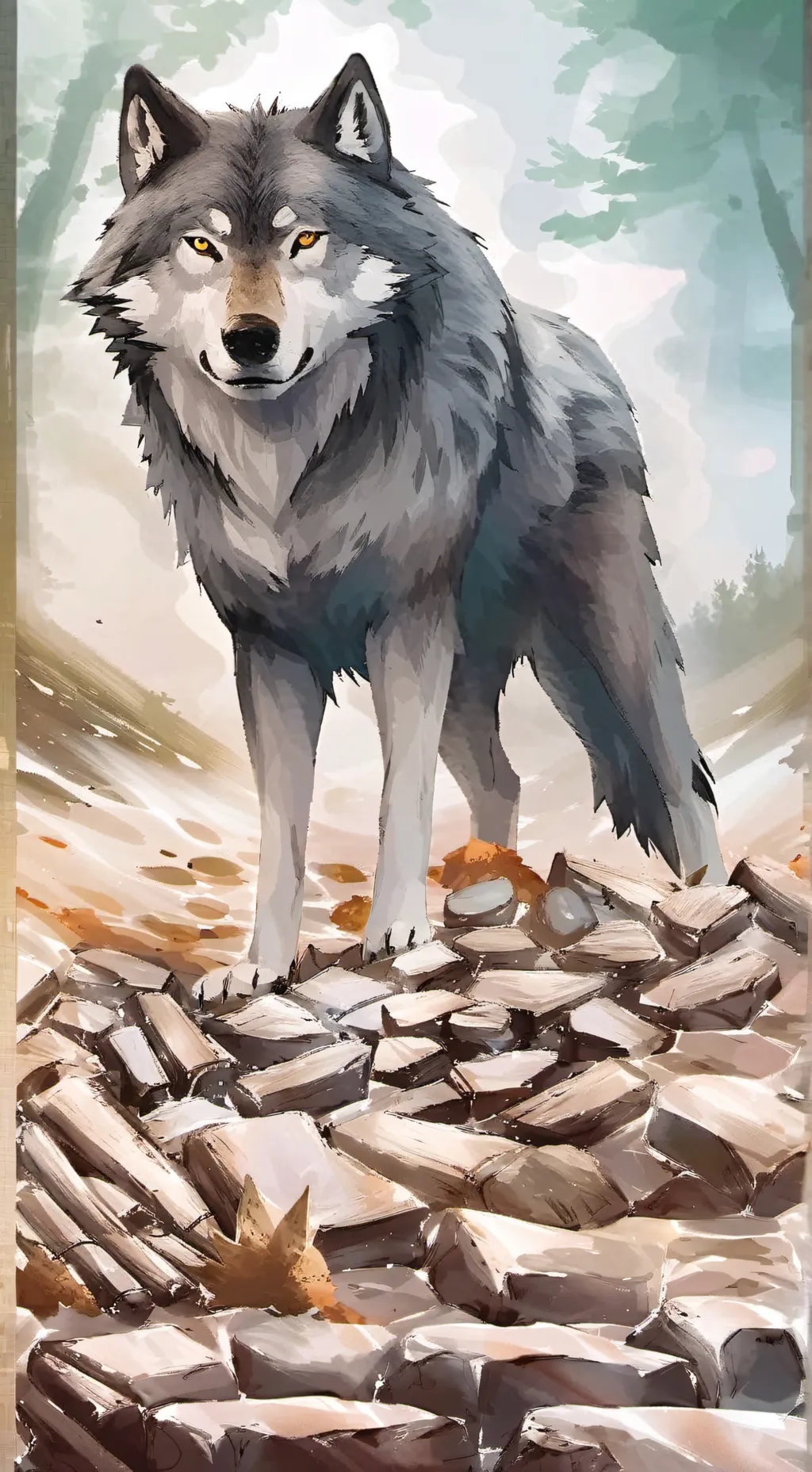 ai character: wolf background