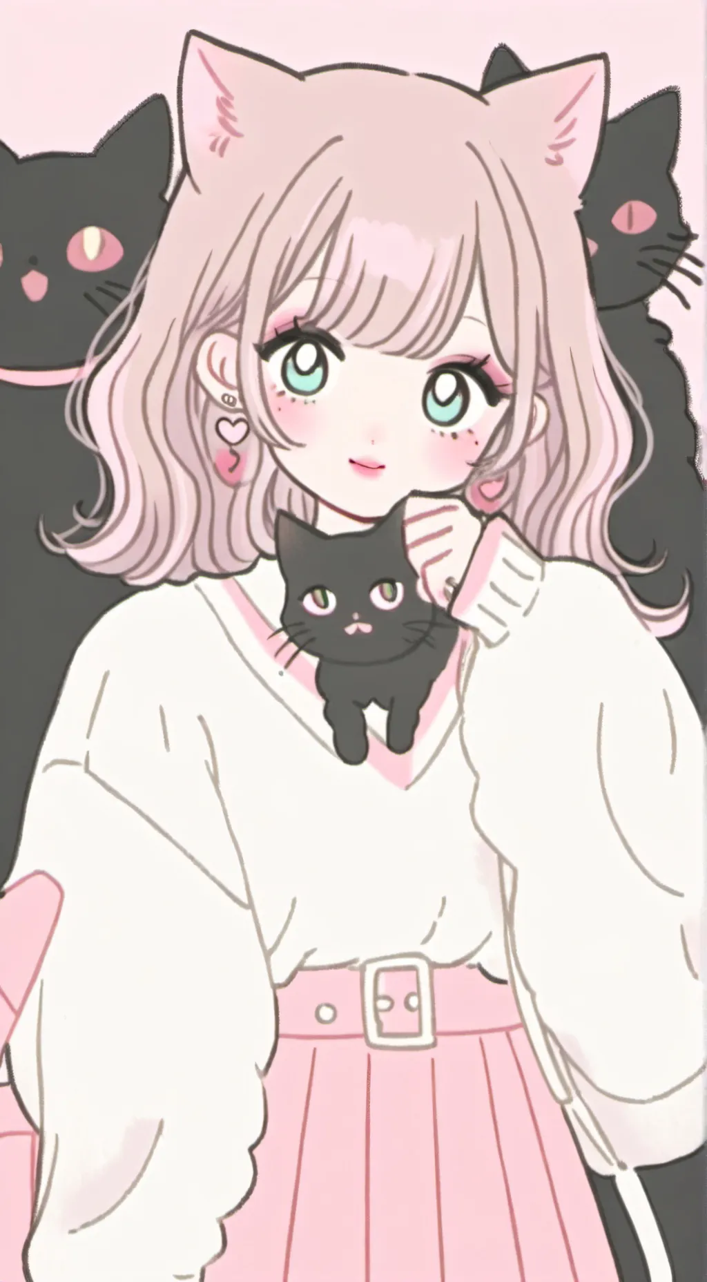 ai character: CatGirl background