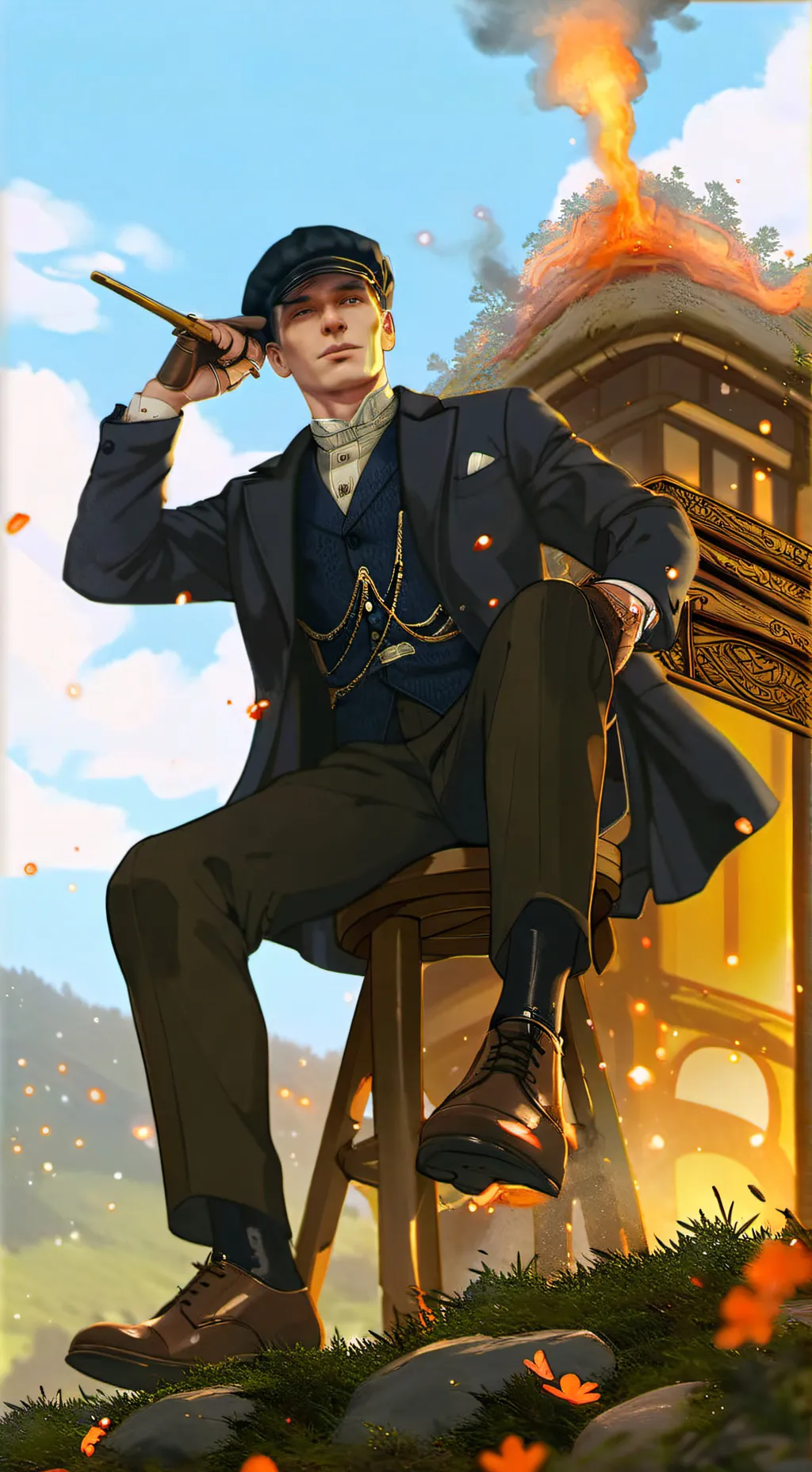 ai character: thomas shelby  background