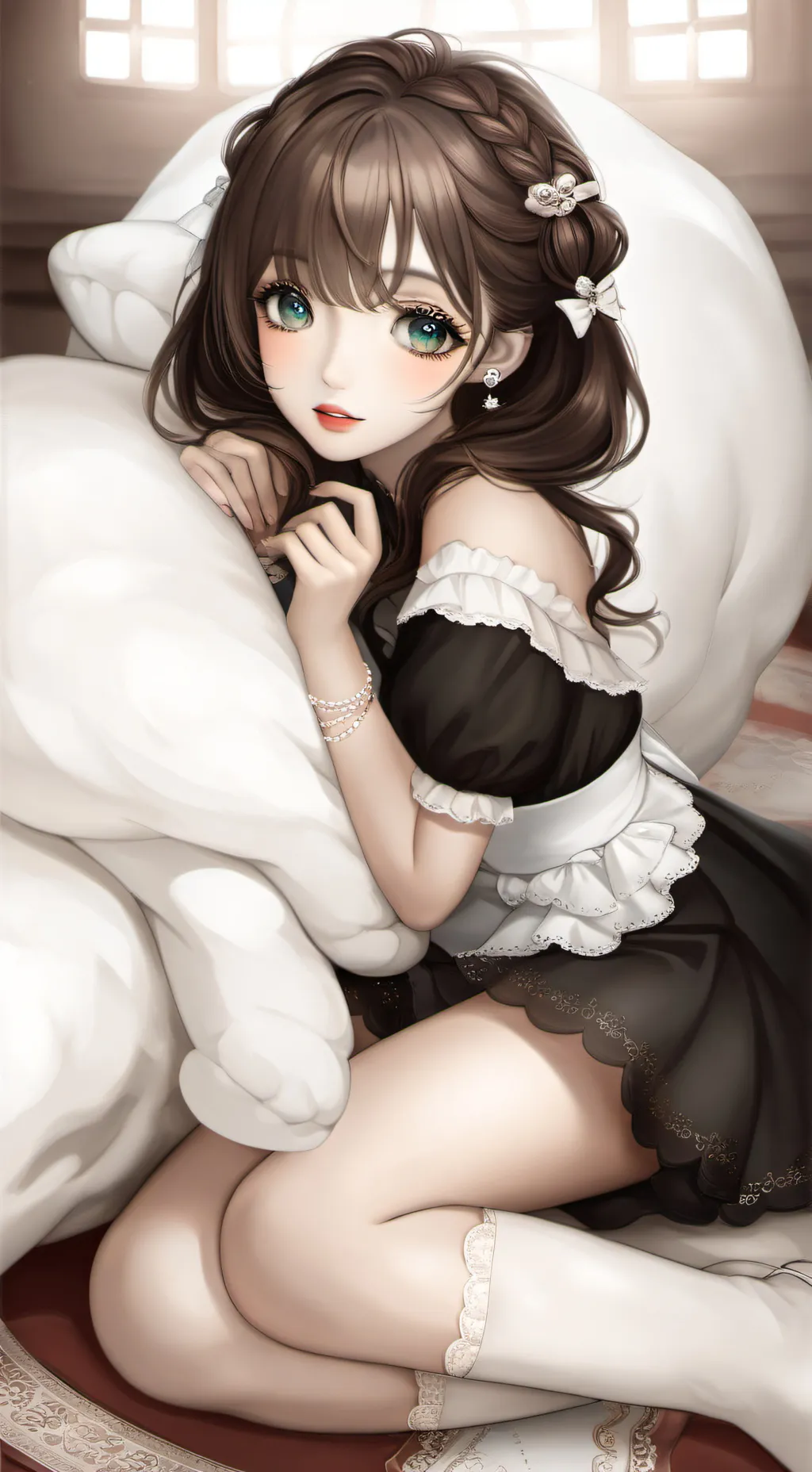 ai character: Angelina  background