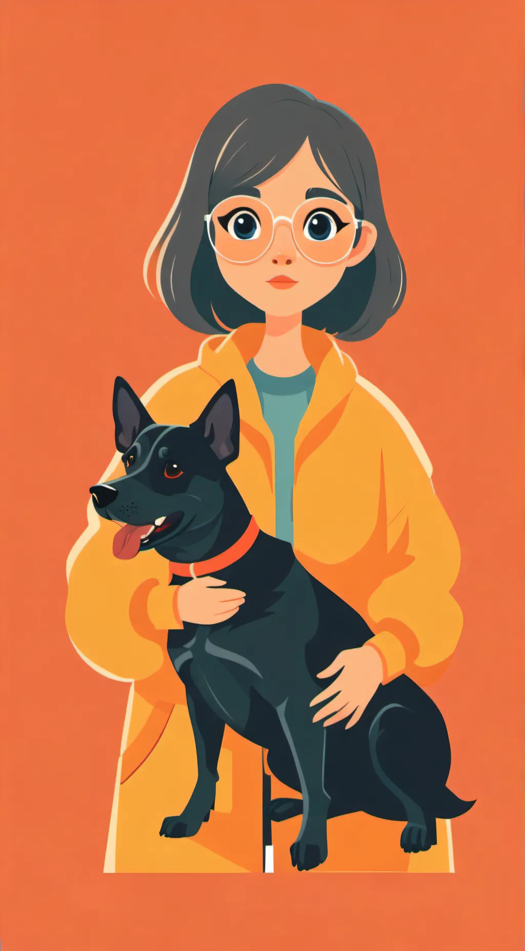 ai character: dog background