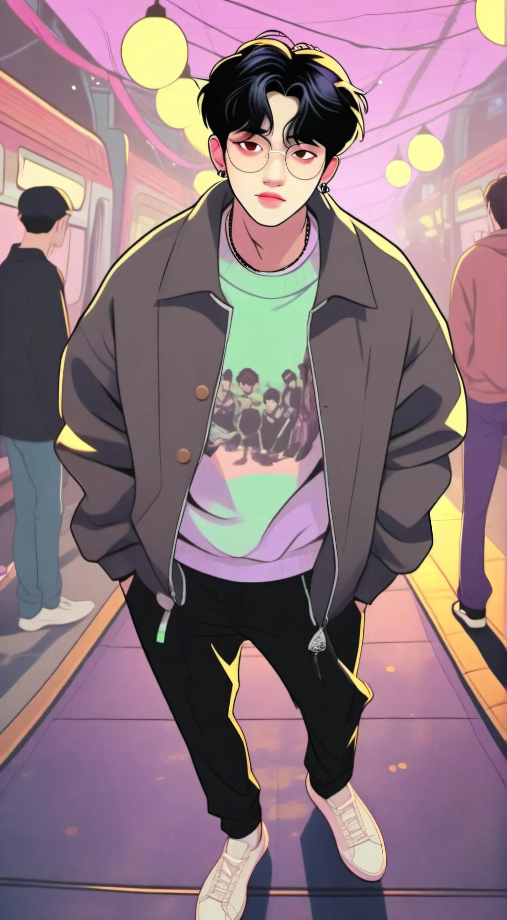 ai character: message Chanbing background