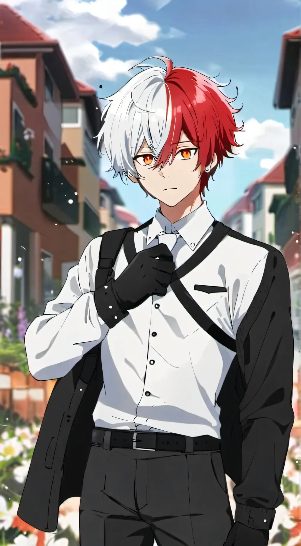 ai character: Shoto Todoroki  background