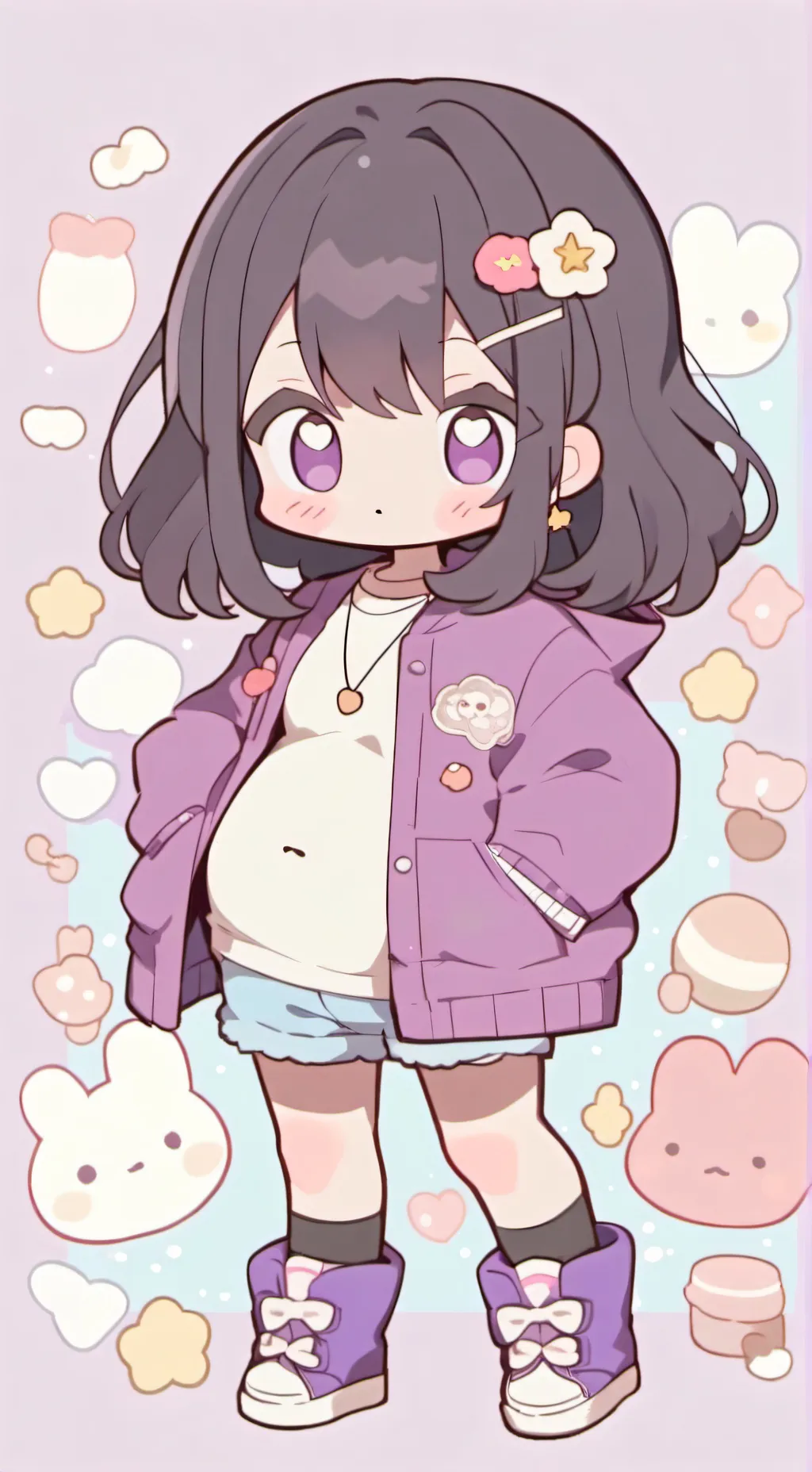 ai character: Aphmau pregnant  background