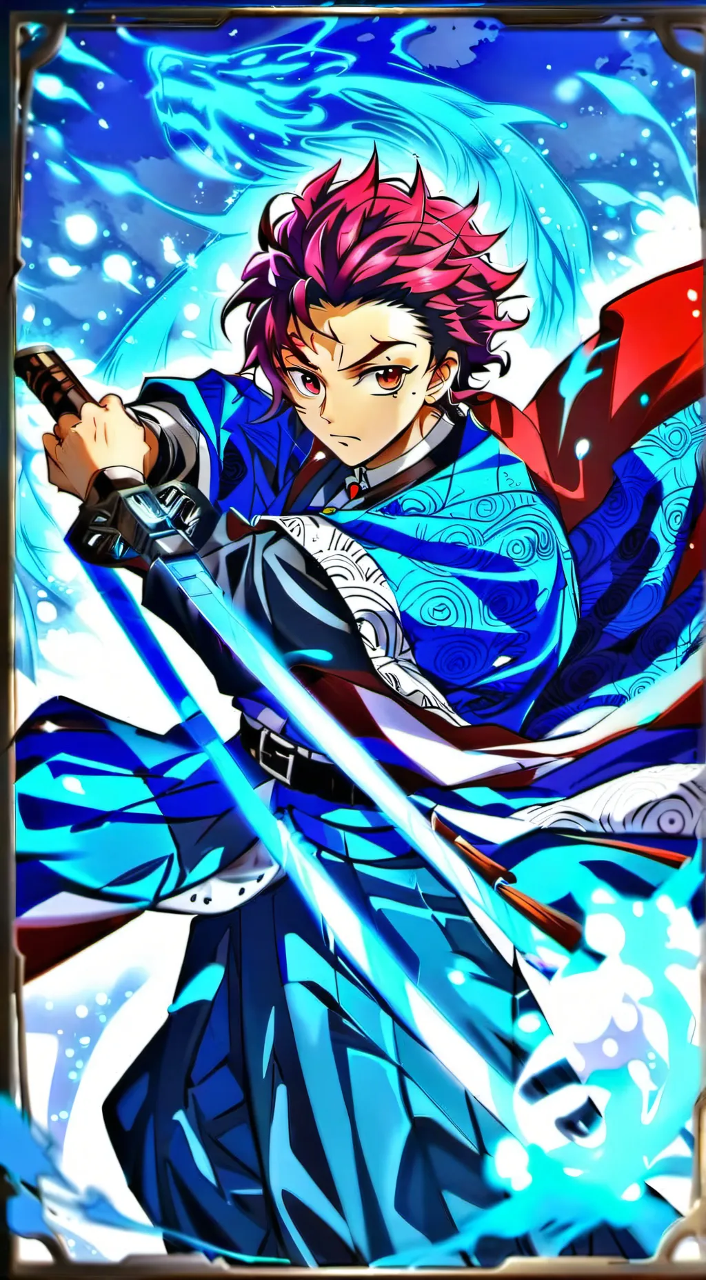 ai character: Tanjiro Kamado background