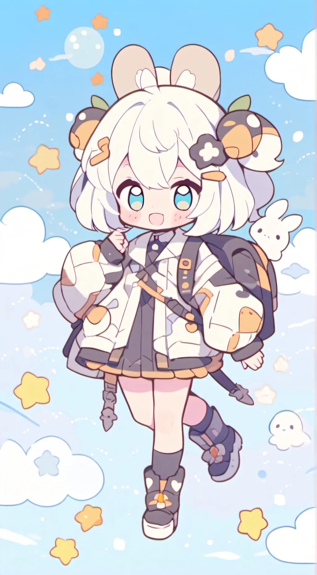 ai character: Sky  background