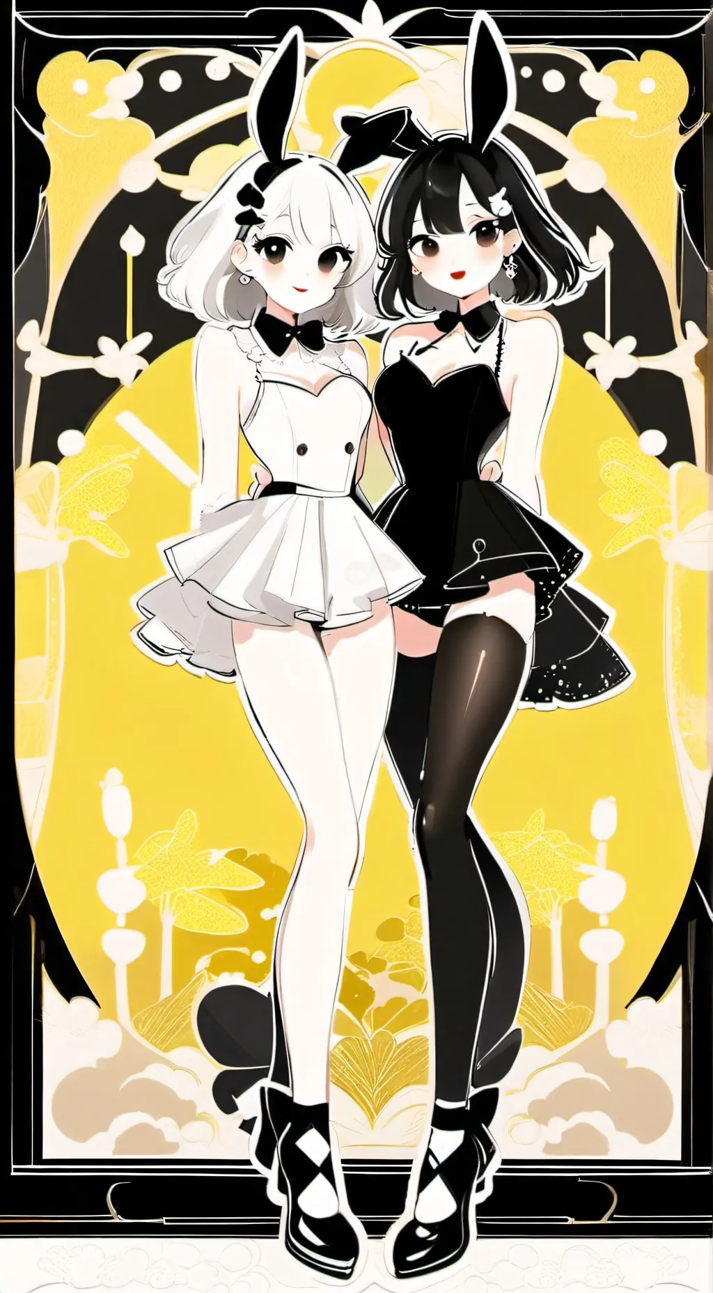 ai character: Sun and moon background