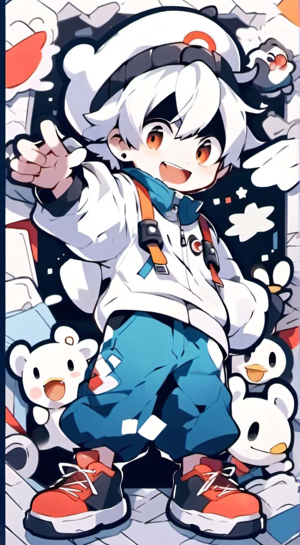 ai character: sus smg4 and crew background