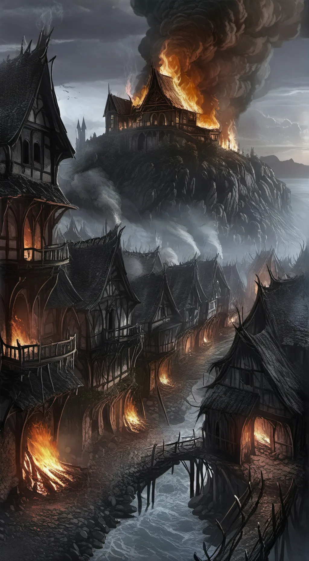 ai character: THE FEAR SURRONDS background