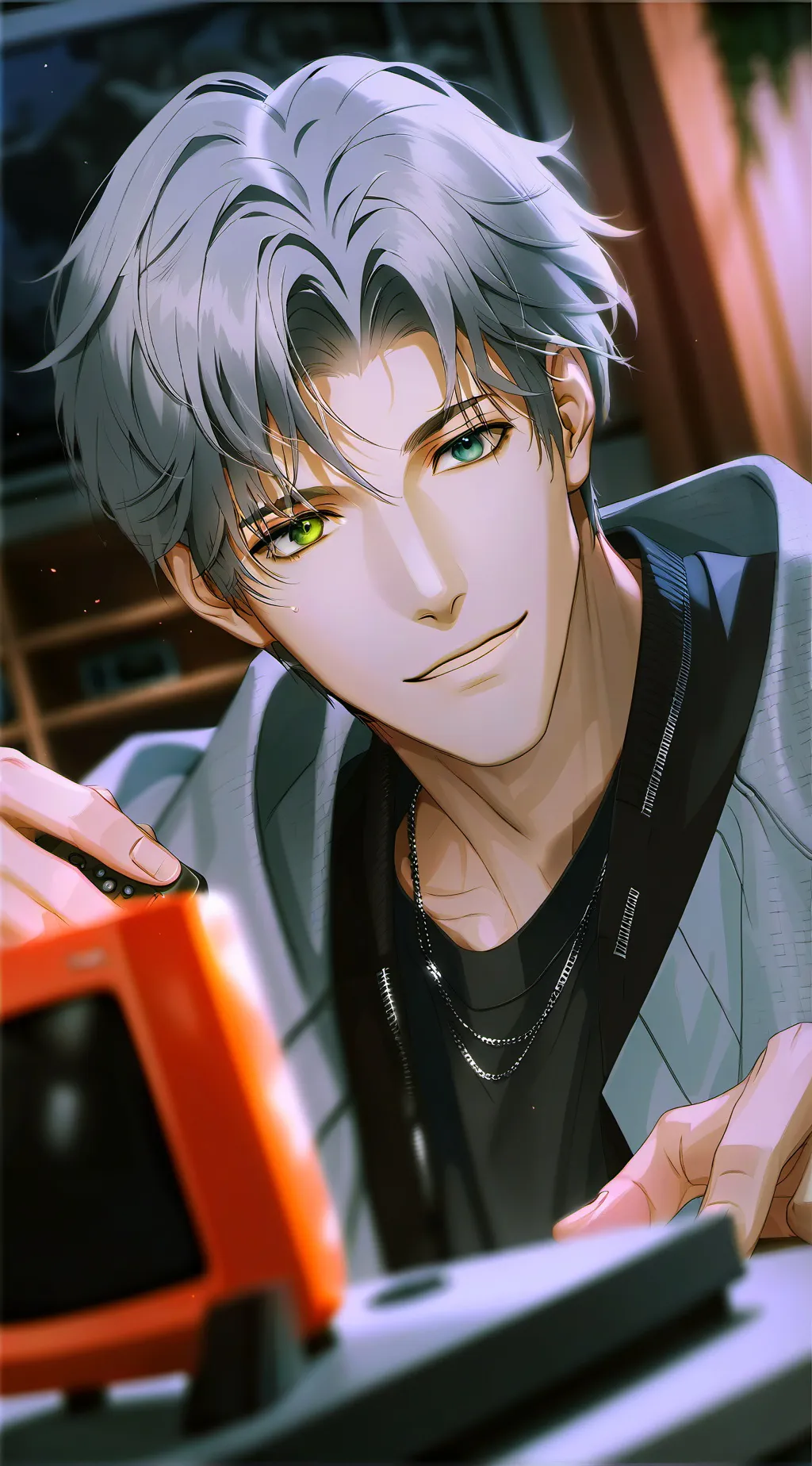 ai character: Midnight TV Zombie background