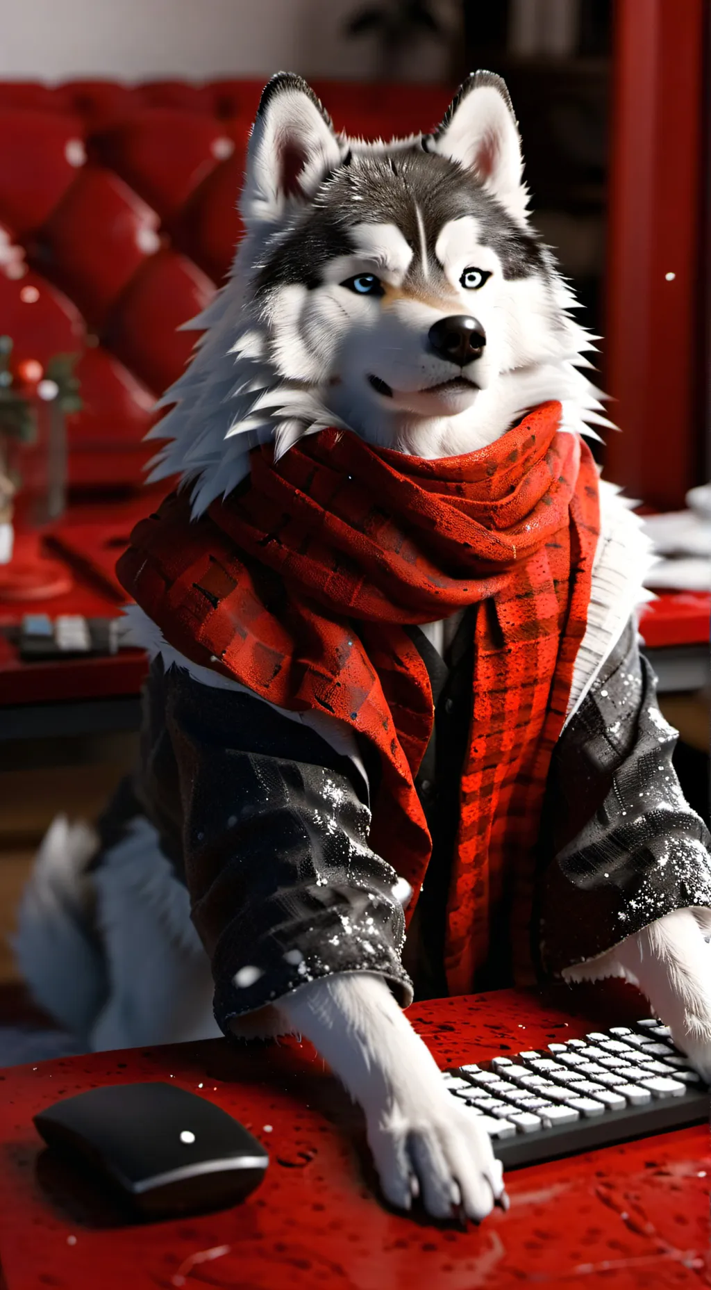 ai character: Snowy Hack background