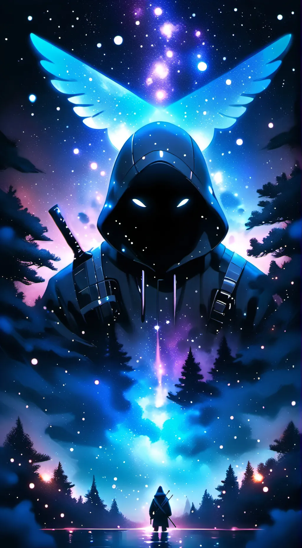 ai character: Withered Bonnie  background