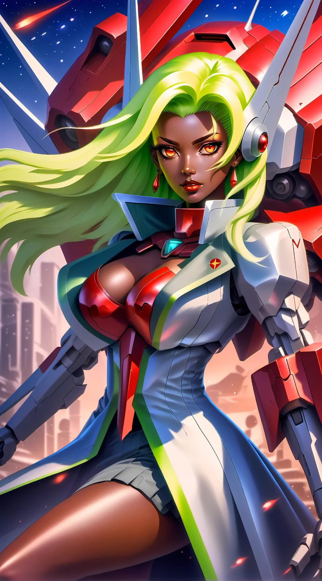 ai character: Dr. Olivia Quasar  background