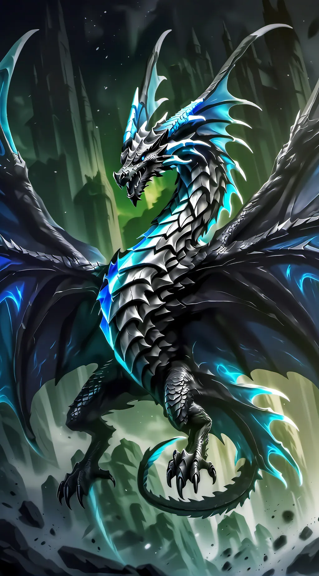 ai character: Dragon Godzilla background