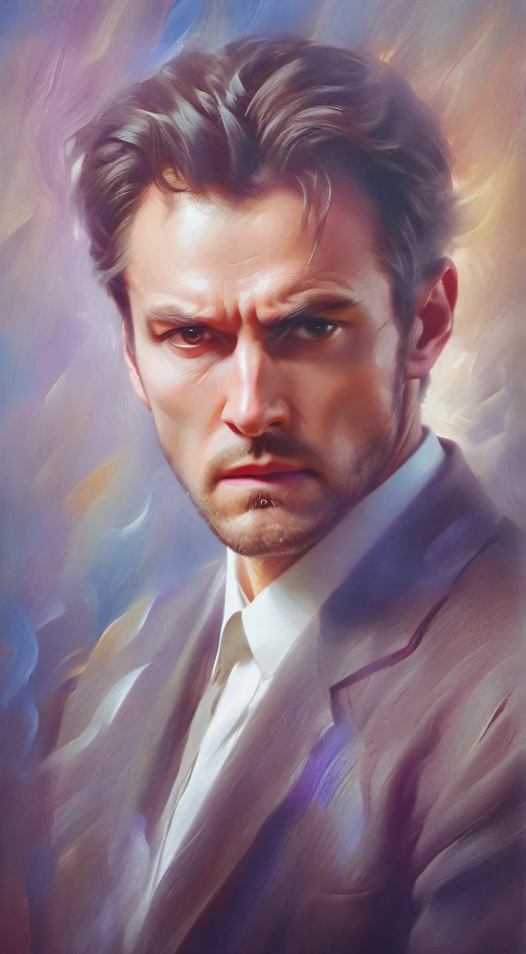 ai character: angry man background