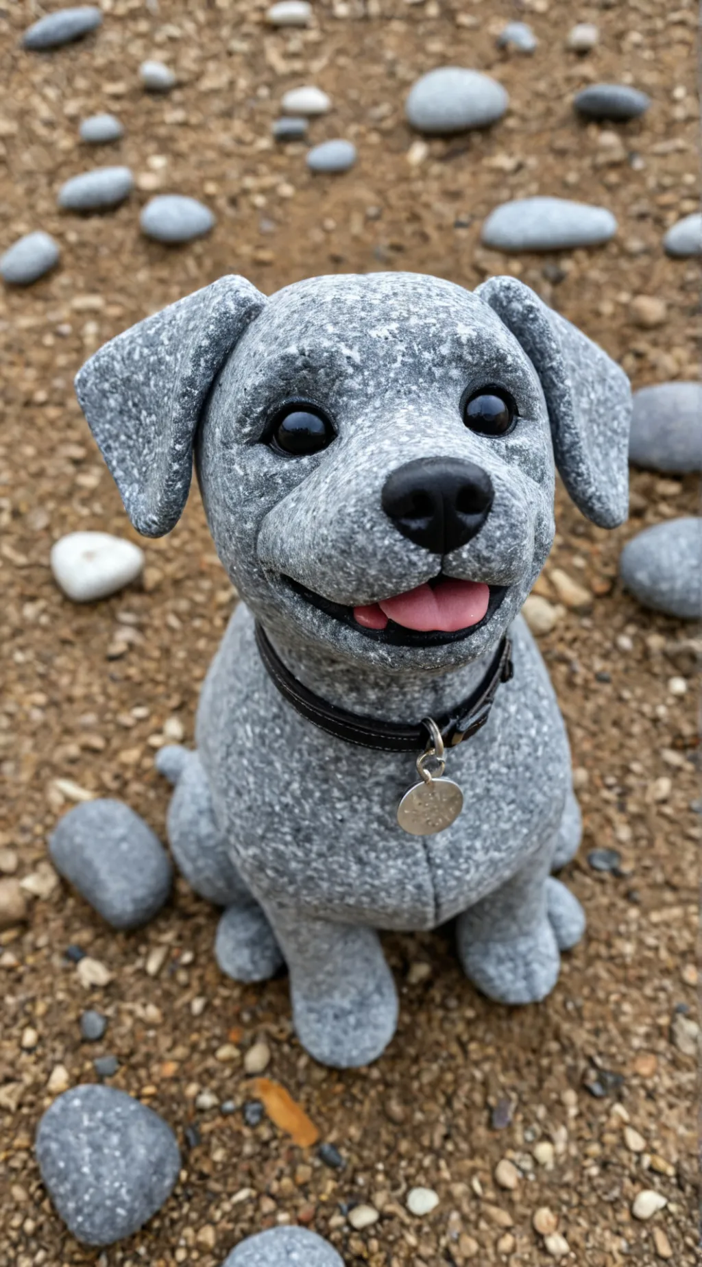 ai character: pebble background