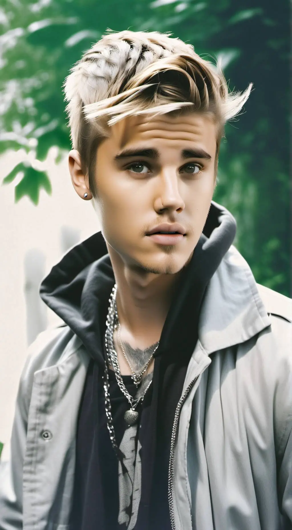 ai character: Justin Beaver  background