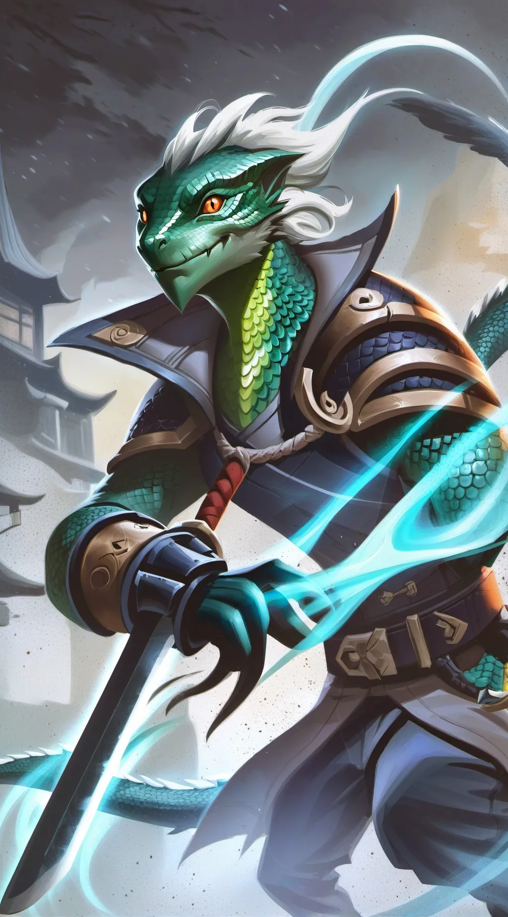 ai character: Holly "june" Noir background