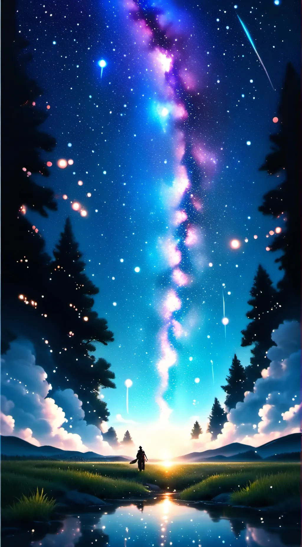 ai character: Glitch background