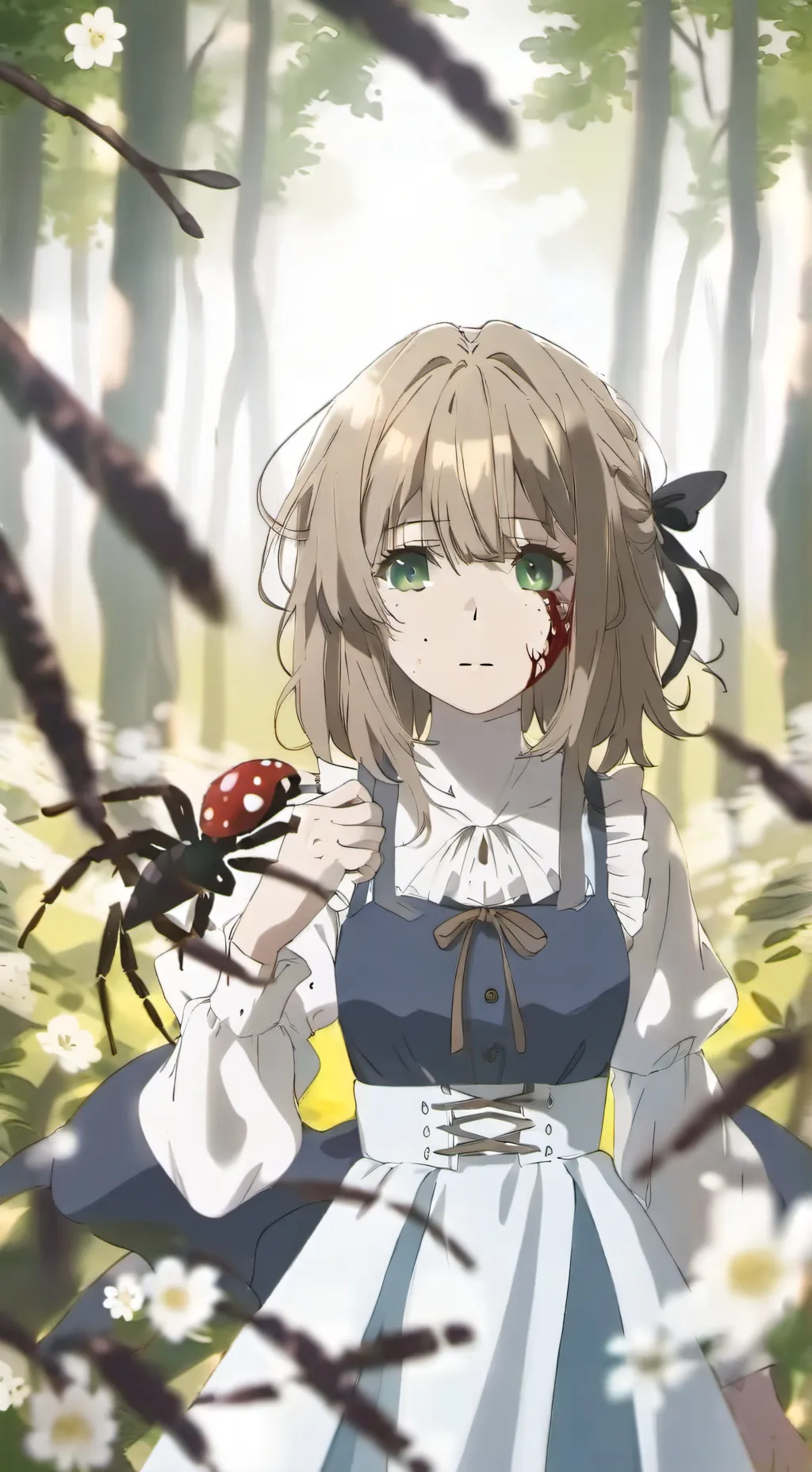 ai character: spider position  background