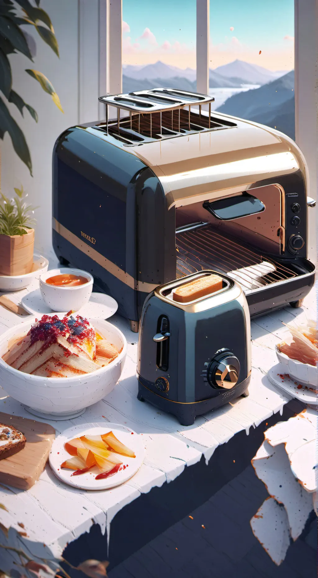 ai character: toaster background