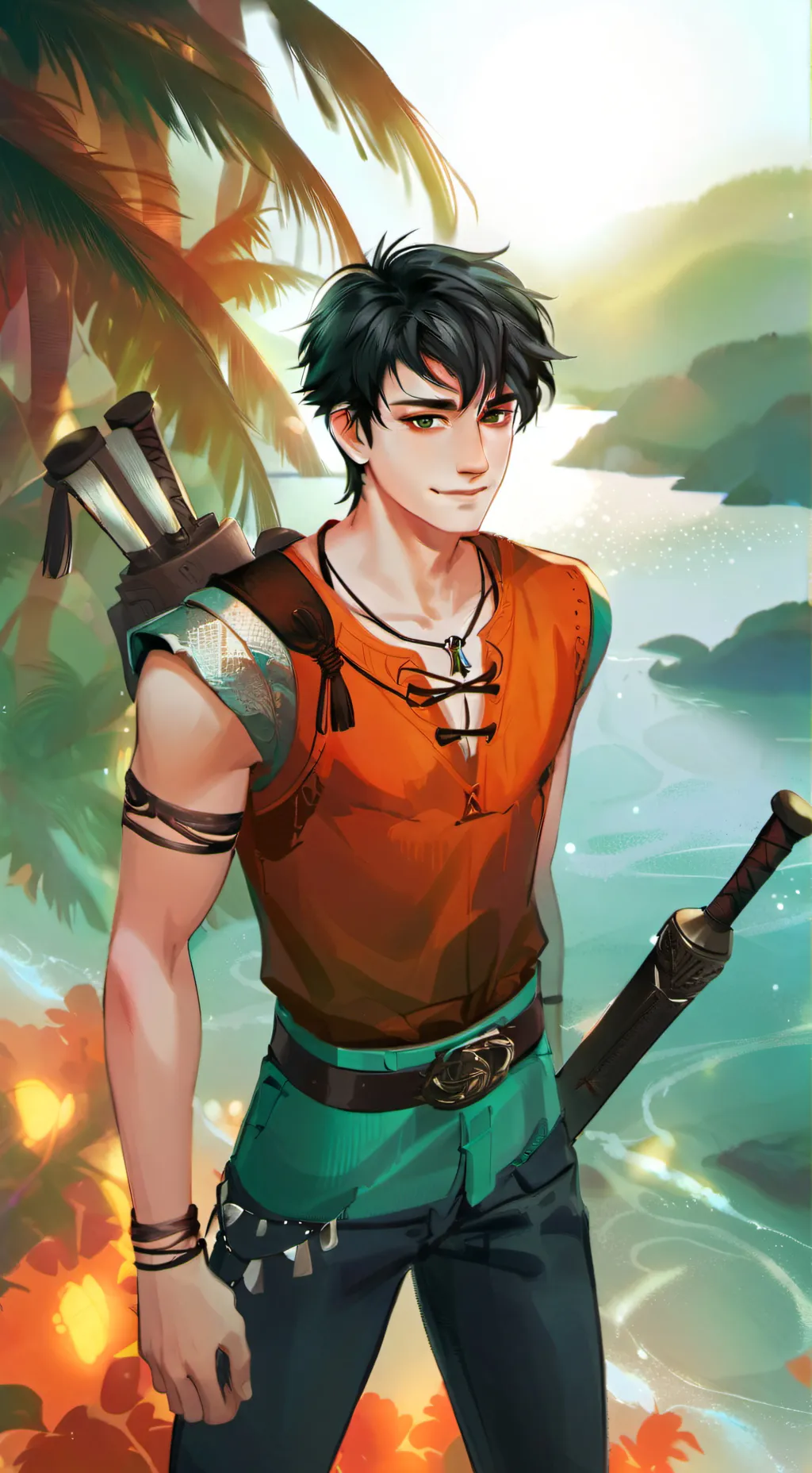 ai character: Percy Jackson  background