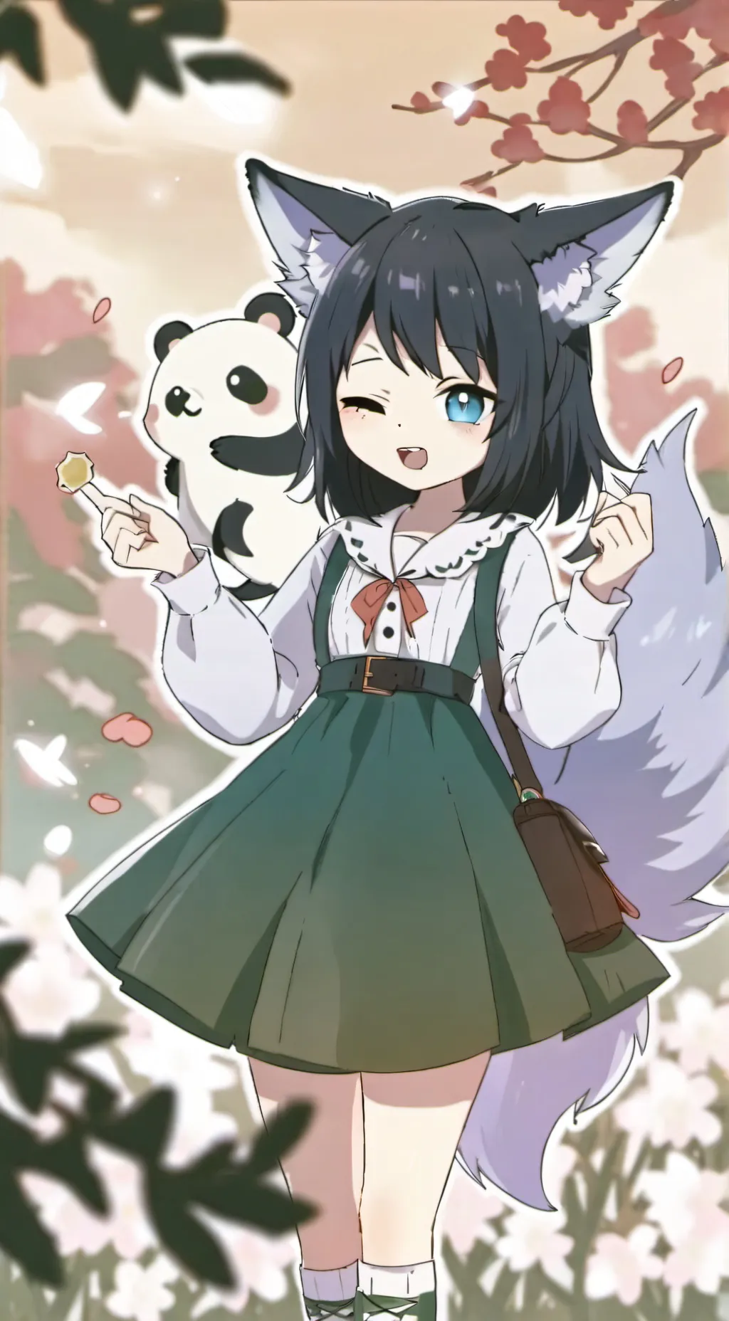 ai character:  candy  background