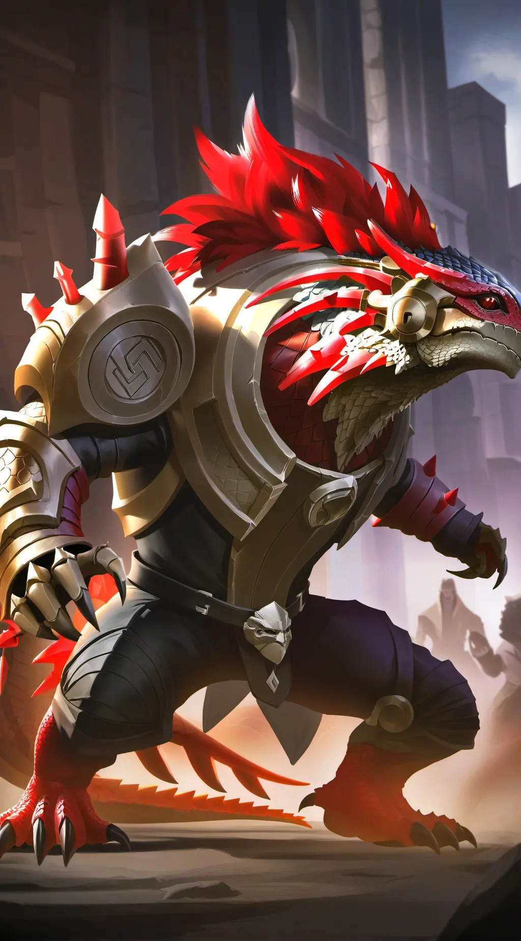 ai character: Mecha Godzilla background