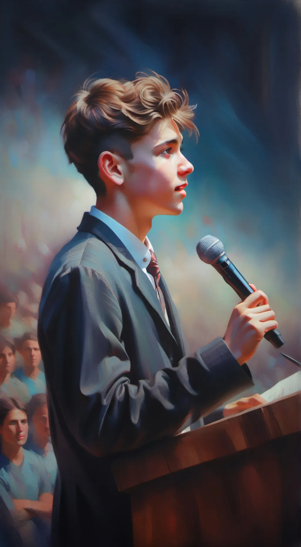 ai character: Mha speech background