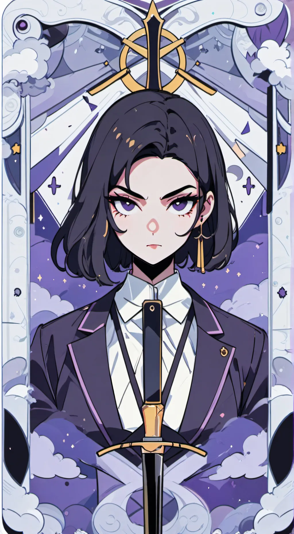 ai character: ms Circle background