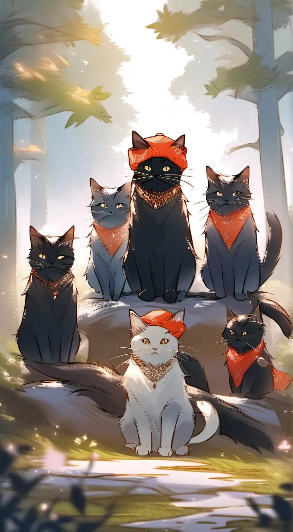 ai character: The whiskers crew. background