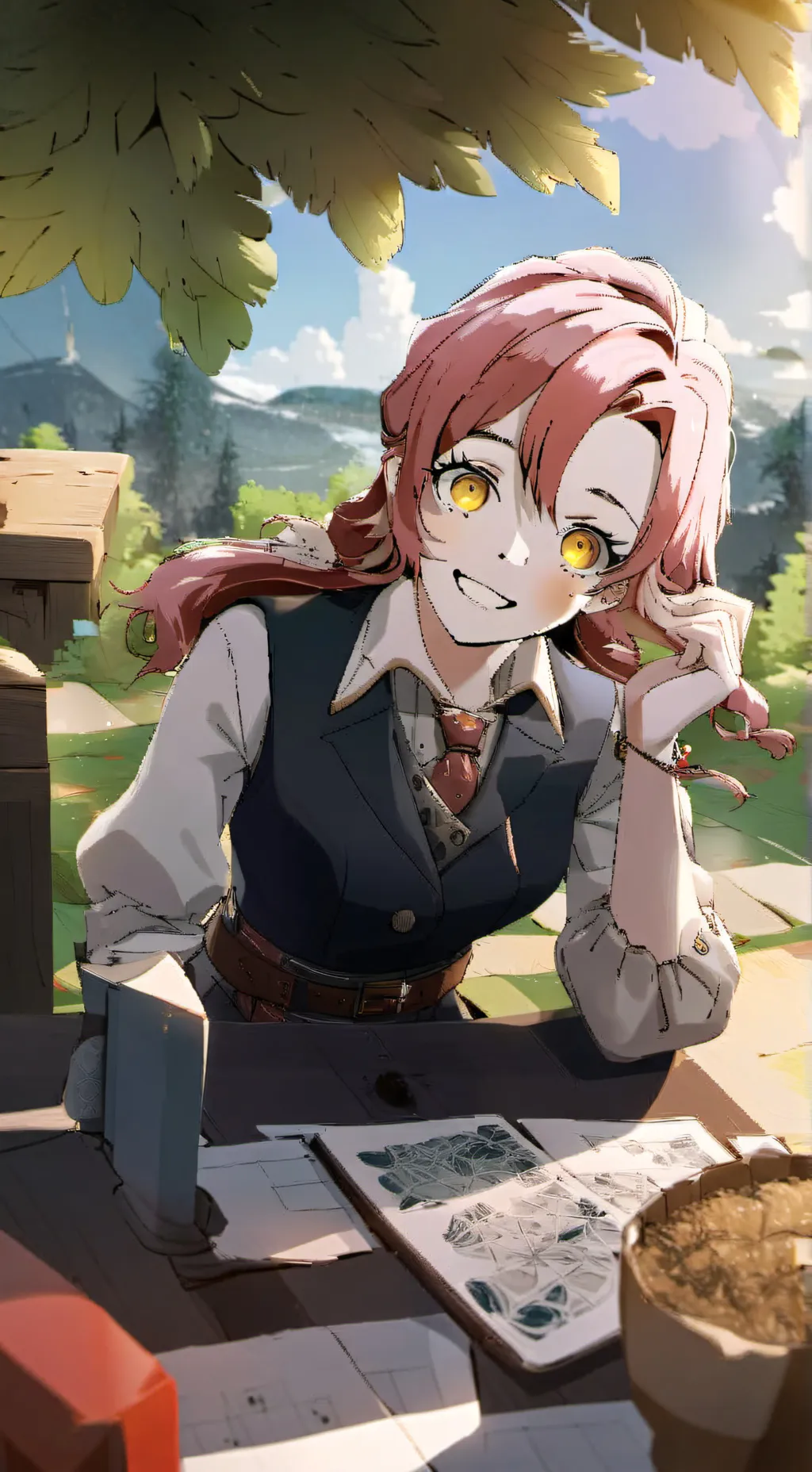 ai character: mitsuri × obanai  background