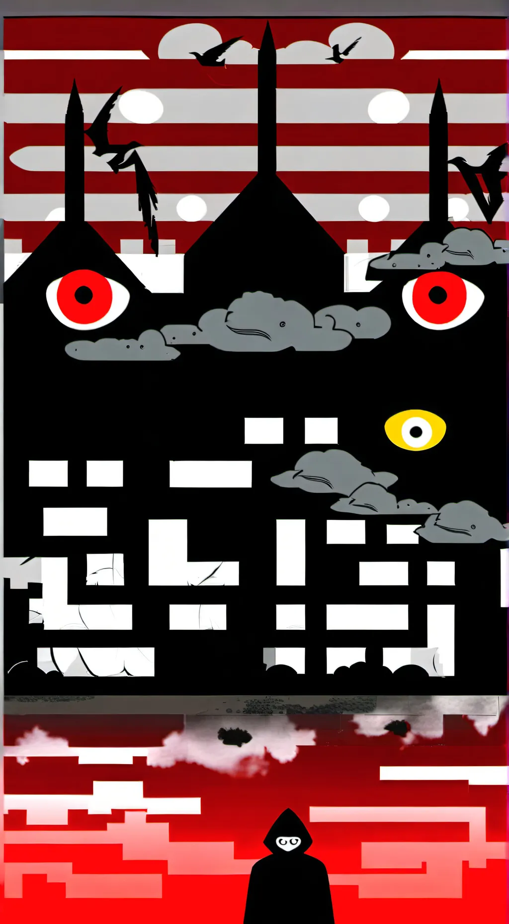 ai character: EVIL SPRUNKI background