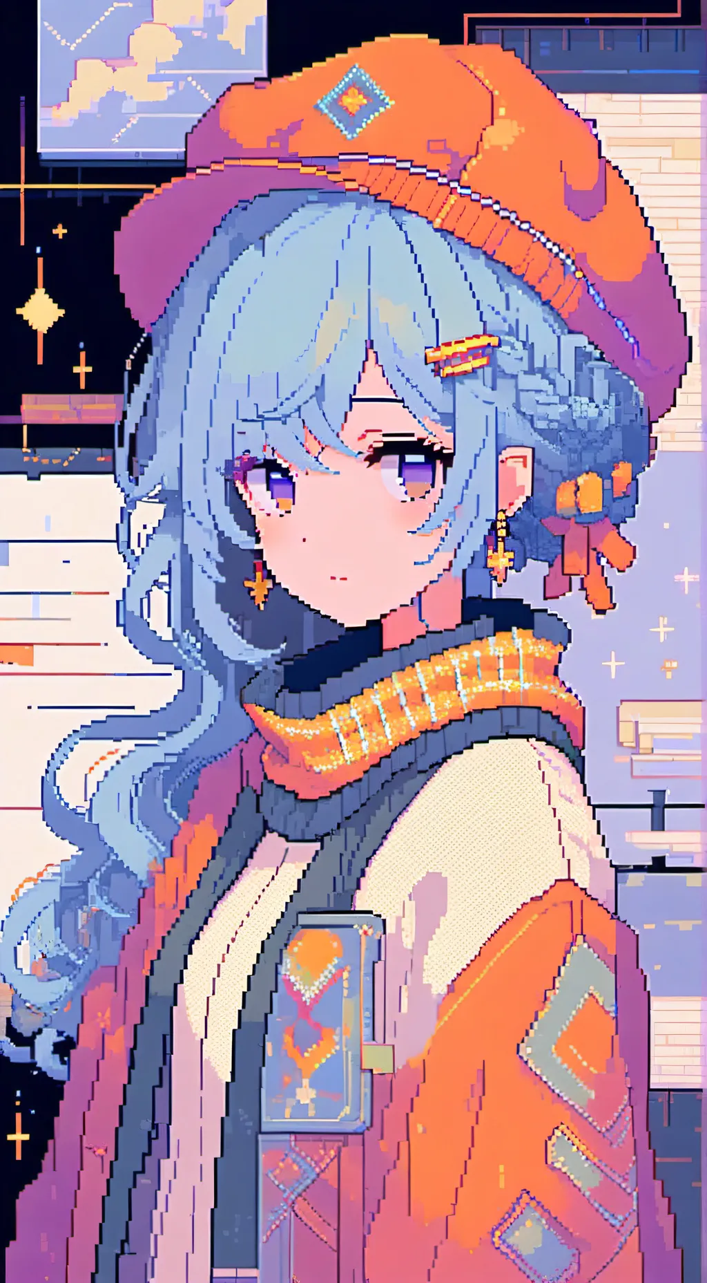 ai character: Xmas Hilda ver background