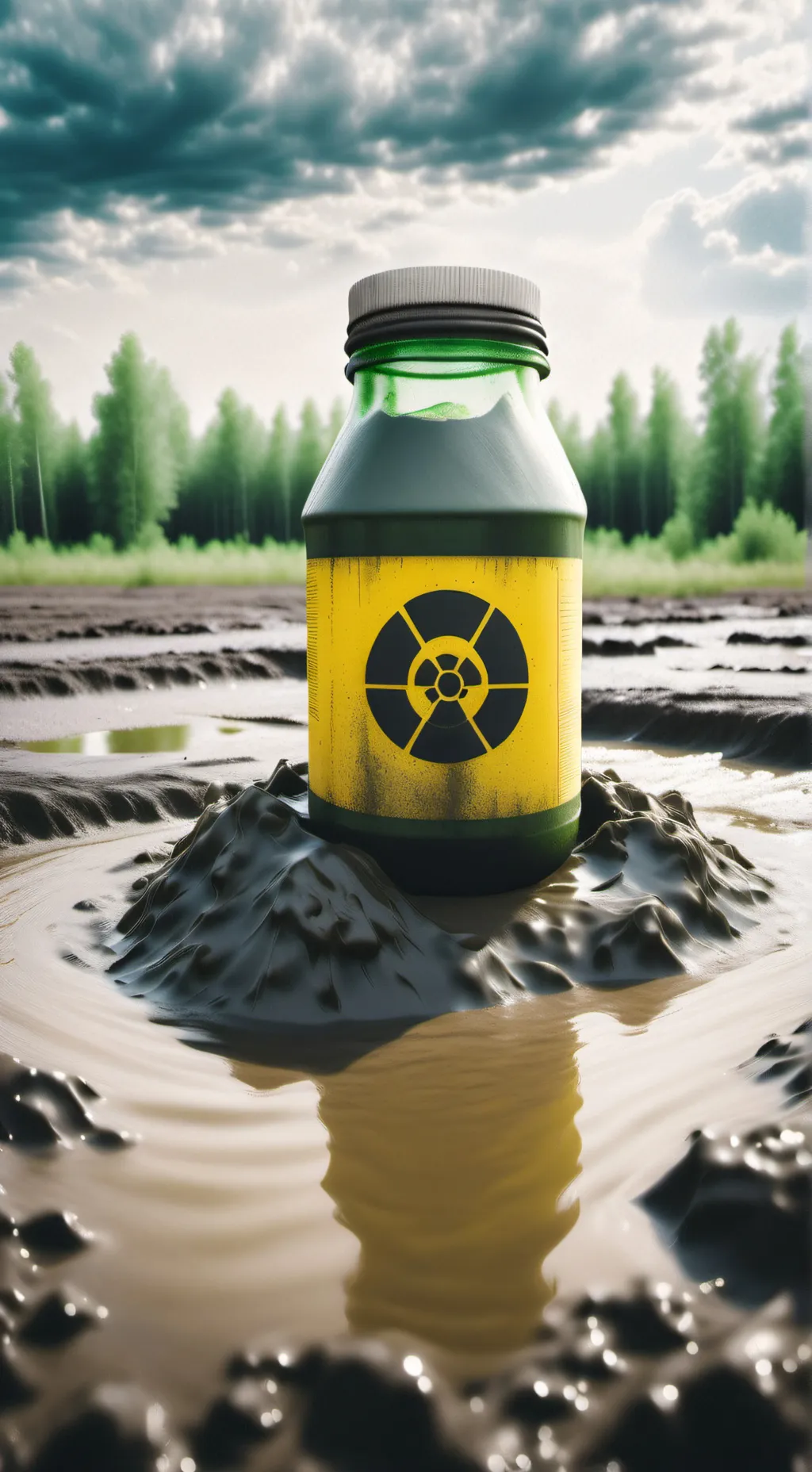 ai character: Nuclear sludge background