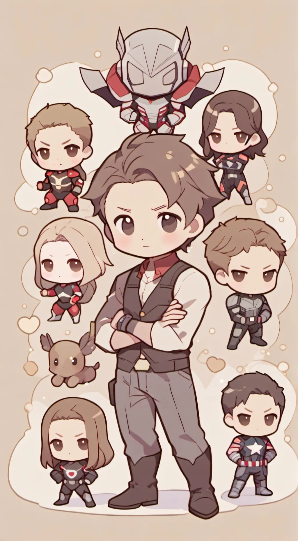 ai character: avengers background