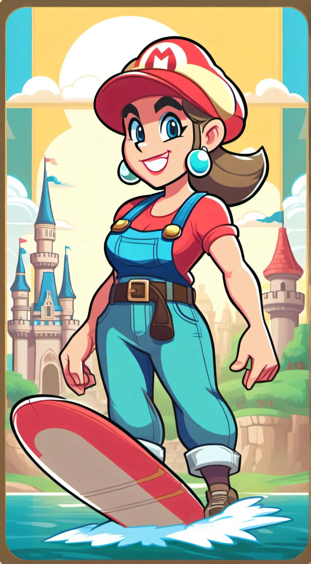 ai character: Female Mario background