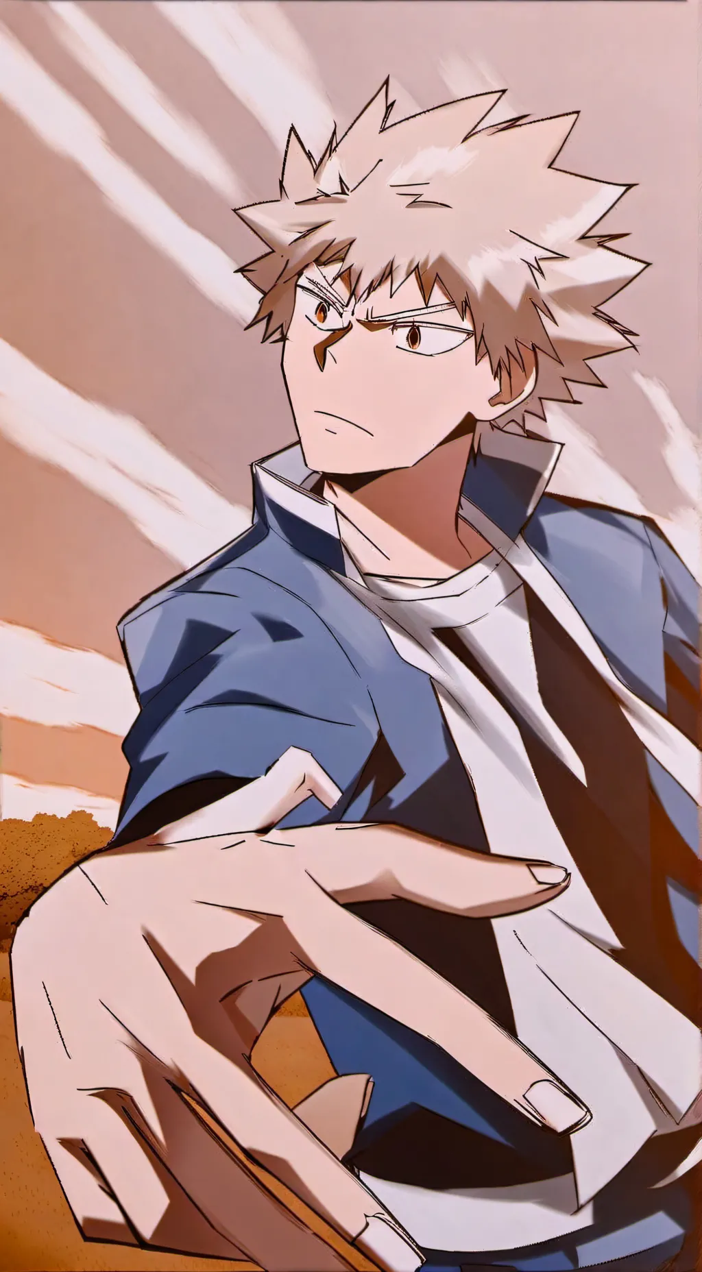 ai character: bakugo y deku🧡💚 background