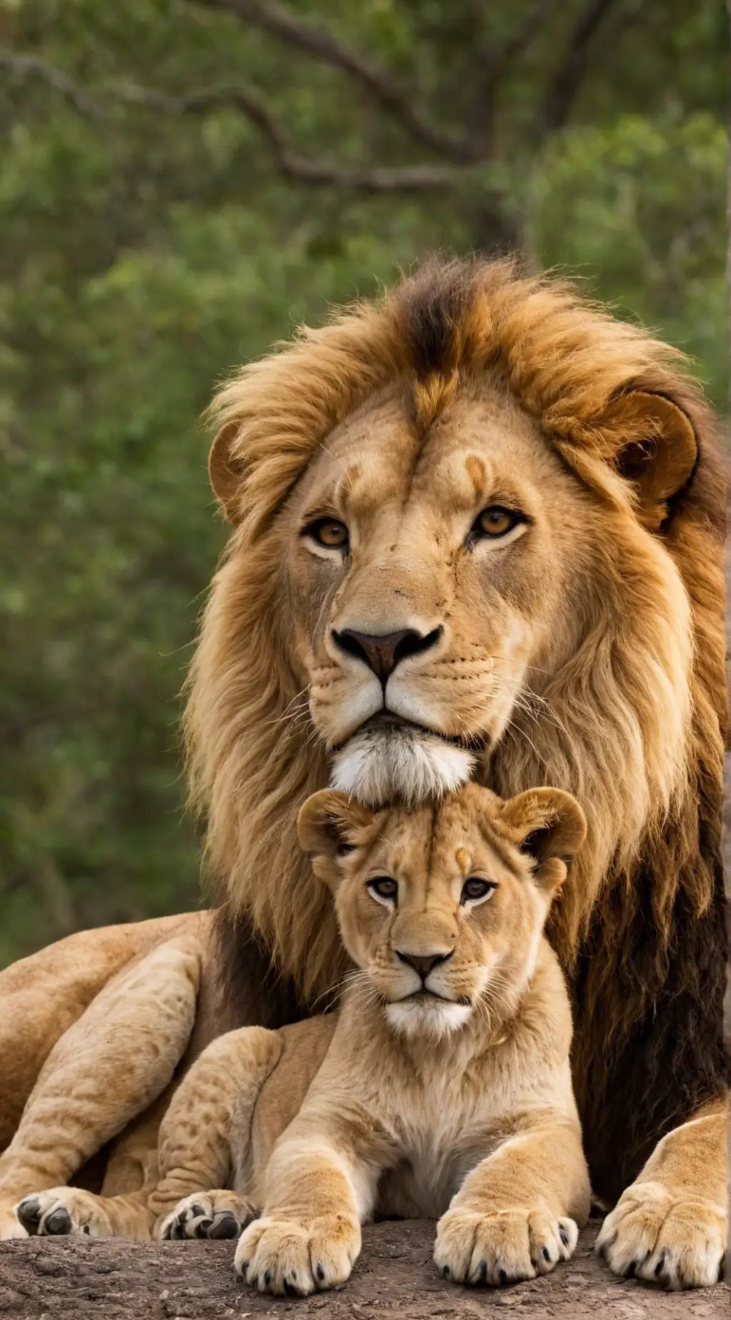 ai character: mufasa  background