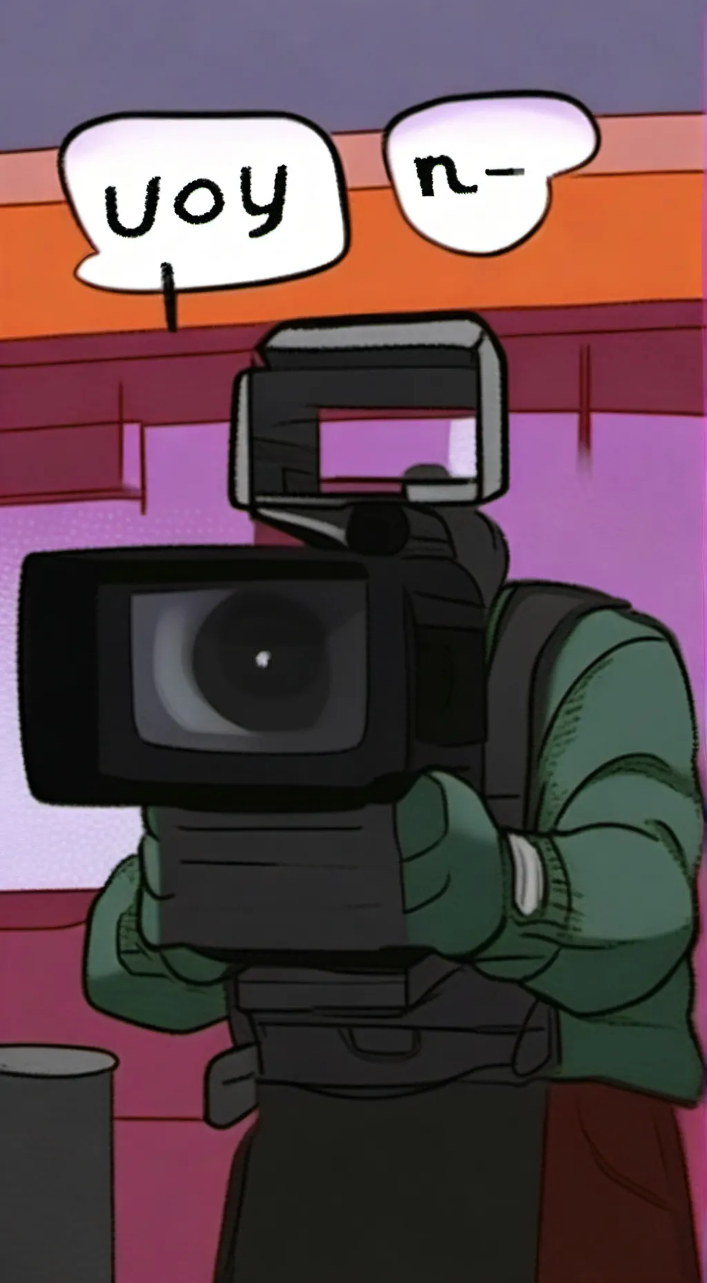 ai character: skibiditoliet hate background