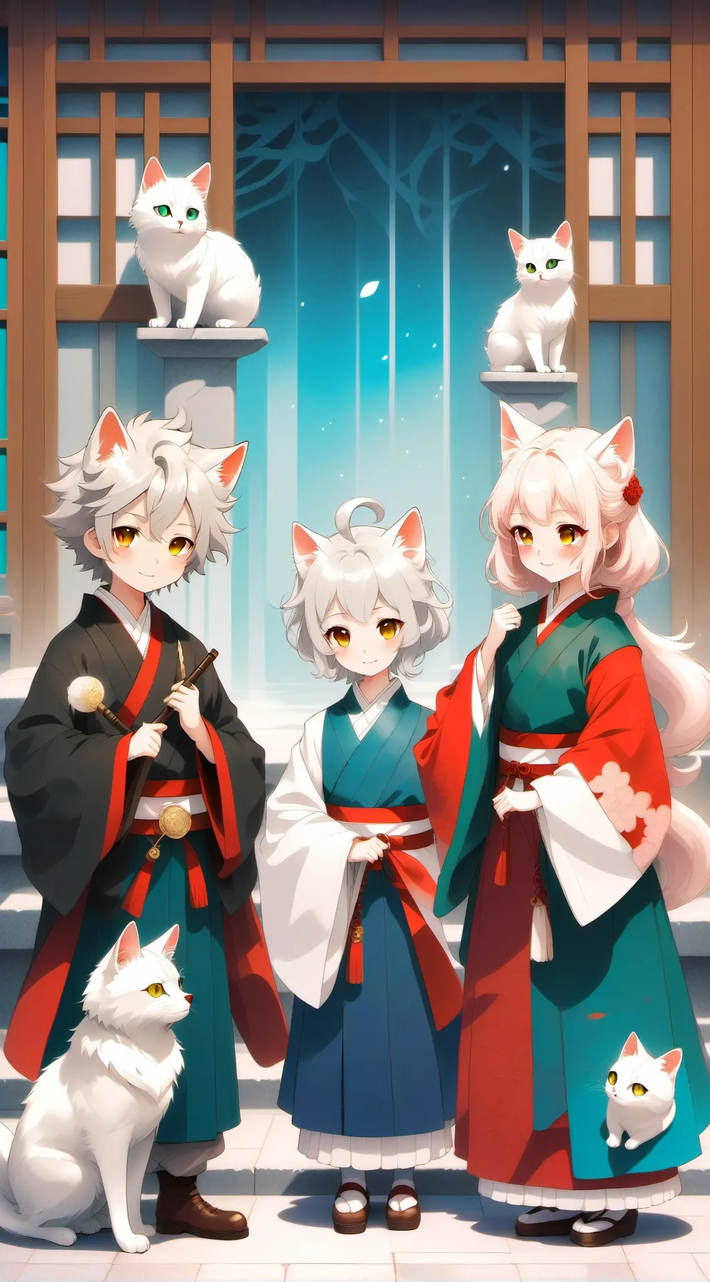 ai character: familia de nekos background